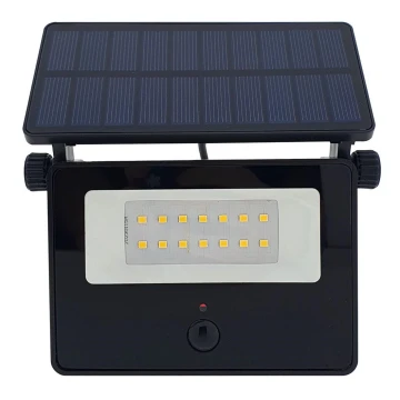 LED Solarny zewnętrzny reflektor z czujnikiem LED/5W/3,7V 4200K 2000 mAh IP44