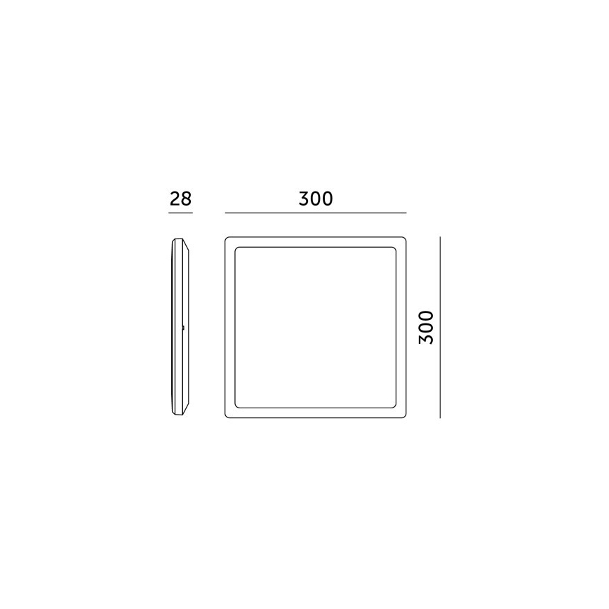 LED Lampa sufitowa do łazienki NIVERA LED/18W/230V IP54 3000/4000/6000K 30x30 cm biała