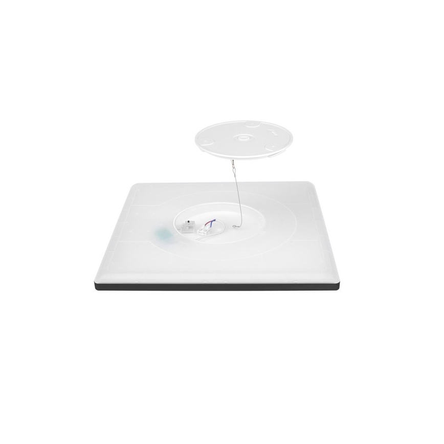 LED Lampa sufitowa do łazienki NIVERA LED/24W/230V IP54 3000/4000/6000K 30x30 cm czarna