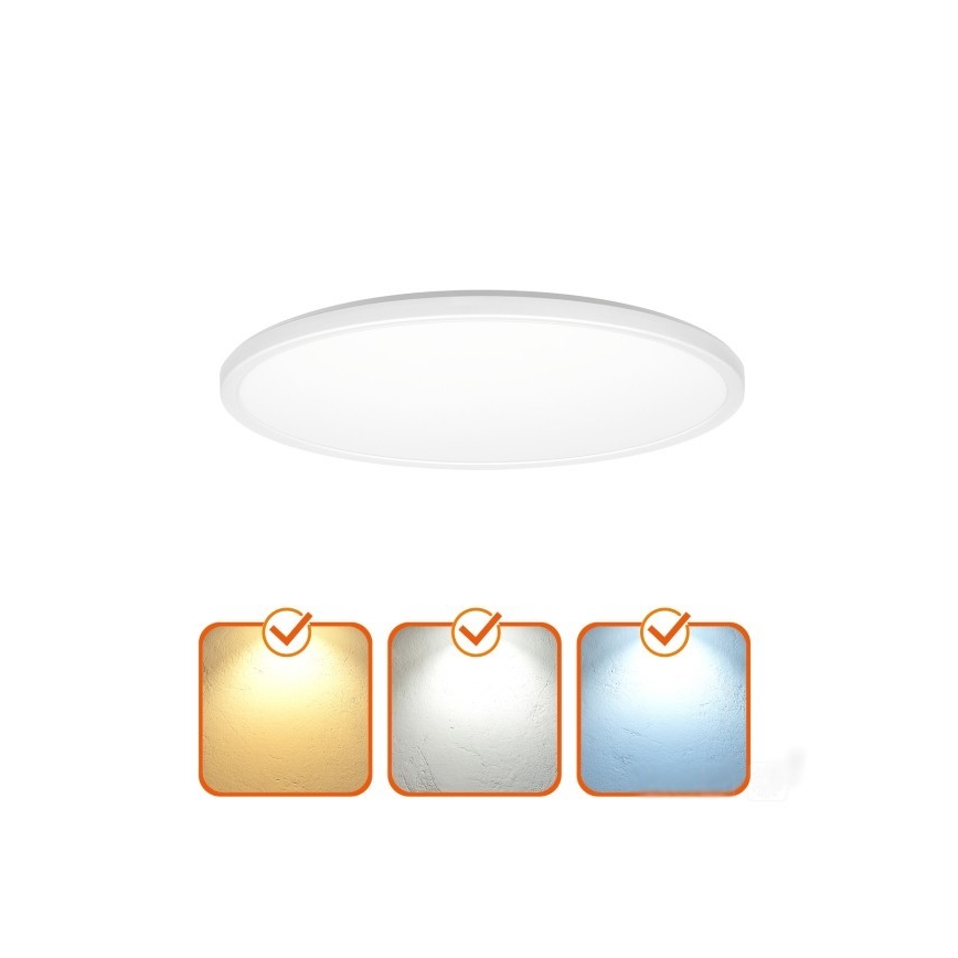 LED Lampa sufitowa do łazienki NIVERA LED/24W/230V IP54 3000/4000/6000K śr. 30 cm biała