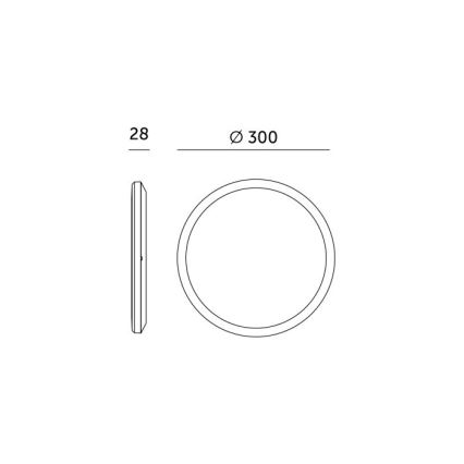 LED Lampa sufitowa do łazienki NIVERA LED/24W/230V IP54 3000/4000/6000K śr. 30 cm biała