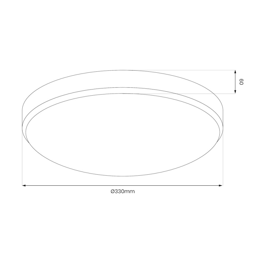 LED Lampa sufitowa do łazienki z czujnikiem MAYA LED/13W/230V śr. 33 cm IP44 czarna