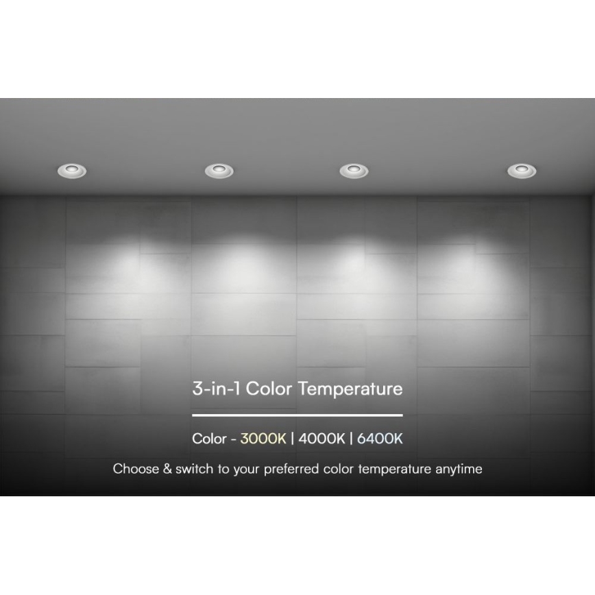 Oprawa sufitowa LED LED/12W/230V 3000/4000/6400K Ø 8,6 cm biała