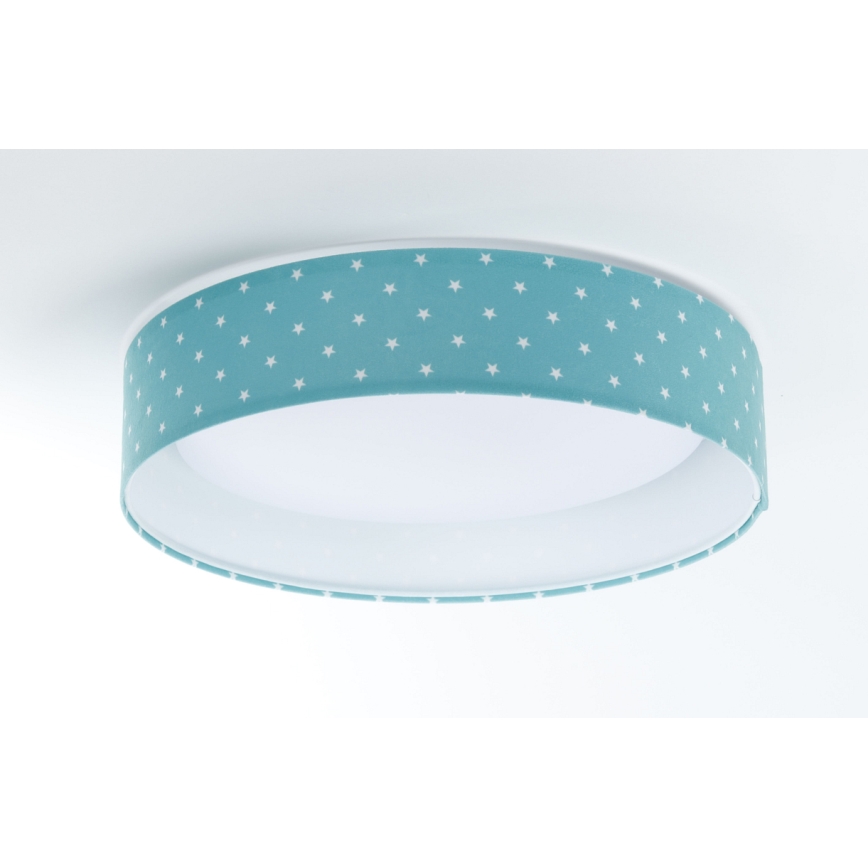 LED Dziecięca lampa sufitowa GALAXY KIDS LED/24W/230V gwiazdki turkusowo-biała