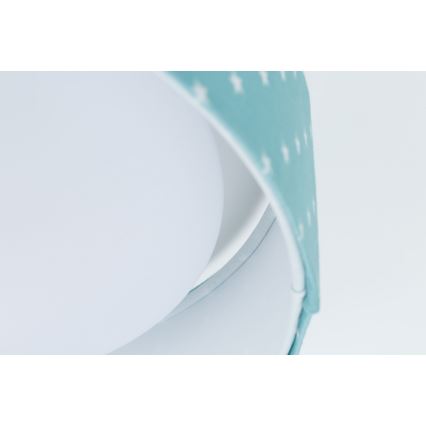 LED Dziecięca lampa sufitowa GALAXY KIDS LED/24W/230V gwiazdki turkusowo-biała