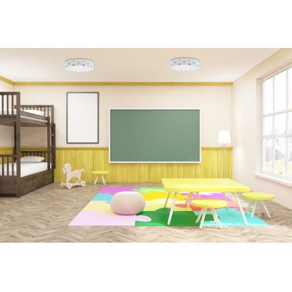 LED Dziecięca lampa sufitowa GALAXY KIDS LED/24W/230V kolorowe gwiazdki