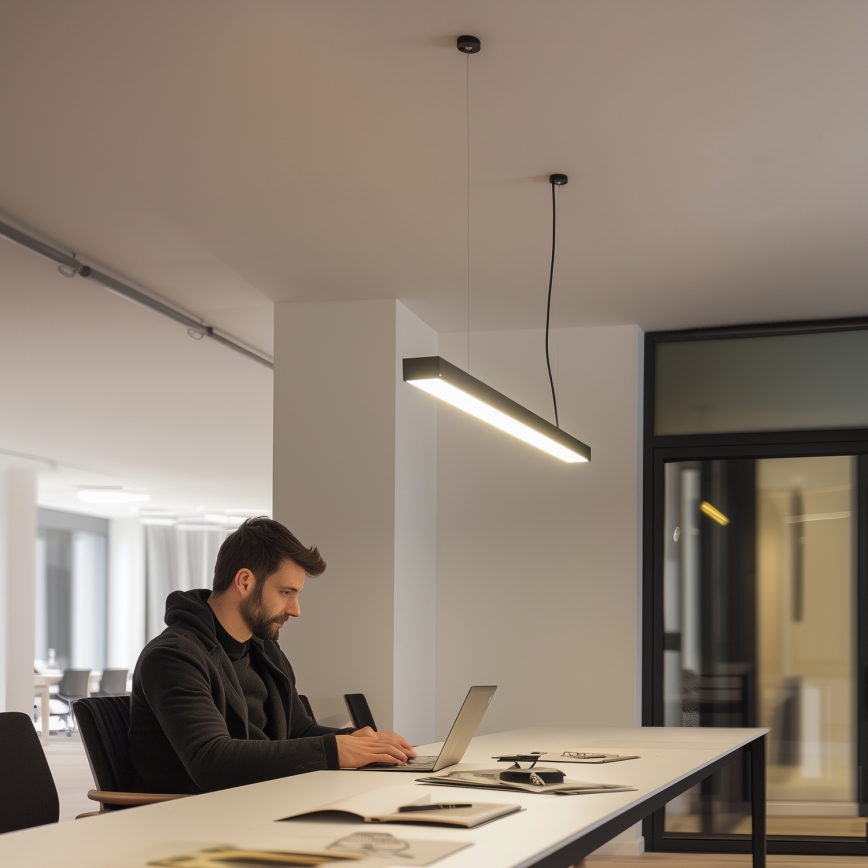 LED Sufitowa lampa natynkowa wisząca CYNIDECO LED/45W/230V 4000K czarna