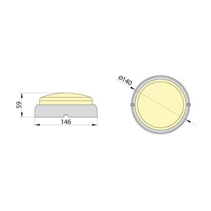 LED Sufitowe oświetlenie przemysłowe FIDO LED/12W/230V IP65