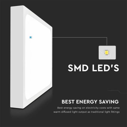 LED sufitowa lampa łazienkowa LED/30W/230V 3000K IP44 42x42 cm biała