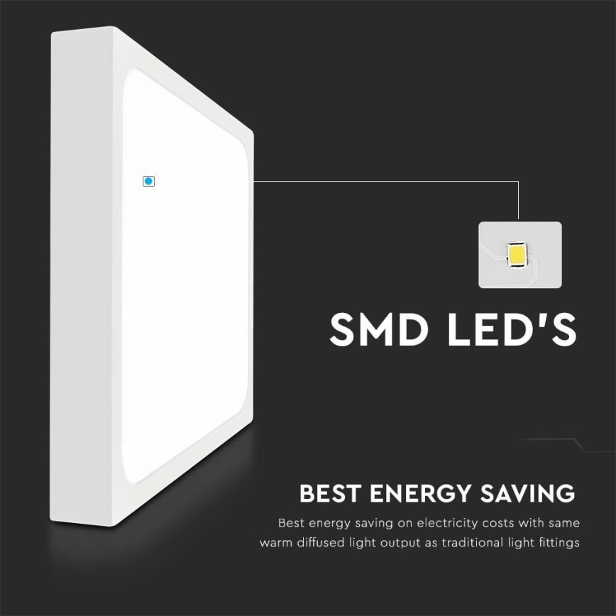 LED sufitowa lampa łazienkowa LED/30W/230V 3000K IP44 42x42 cm biała