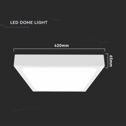 LED sufitowa lampa łazienkowa LED/30W/230V 3000K IP44 42x42 cm biała