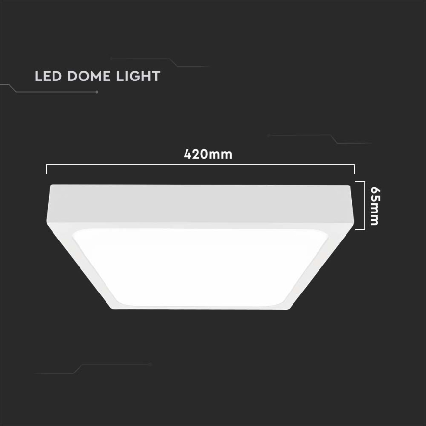 LED sufitowa lampa łazienkowa LED/30W/230V 3000K IP44 42x42 cm biała
