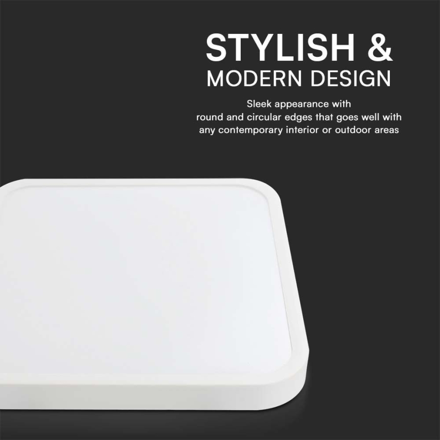 LED Lampa sufitowa do łazienki SAMSUNG CHIP LED/48W/230V IP44 4000K 42x42 cm biała