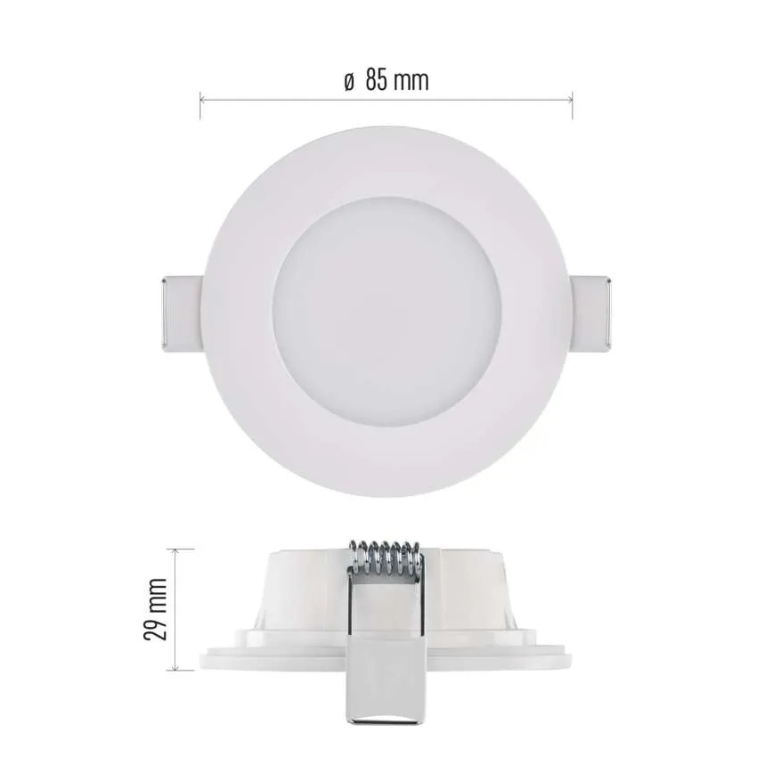 LED Oprawa sufitowa łazienkowa LORI LED/4,5W/230V IP65 2700/4000K śr. 8,5 cm biała