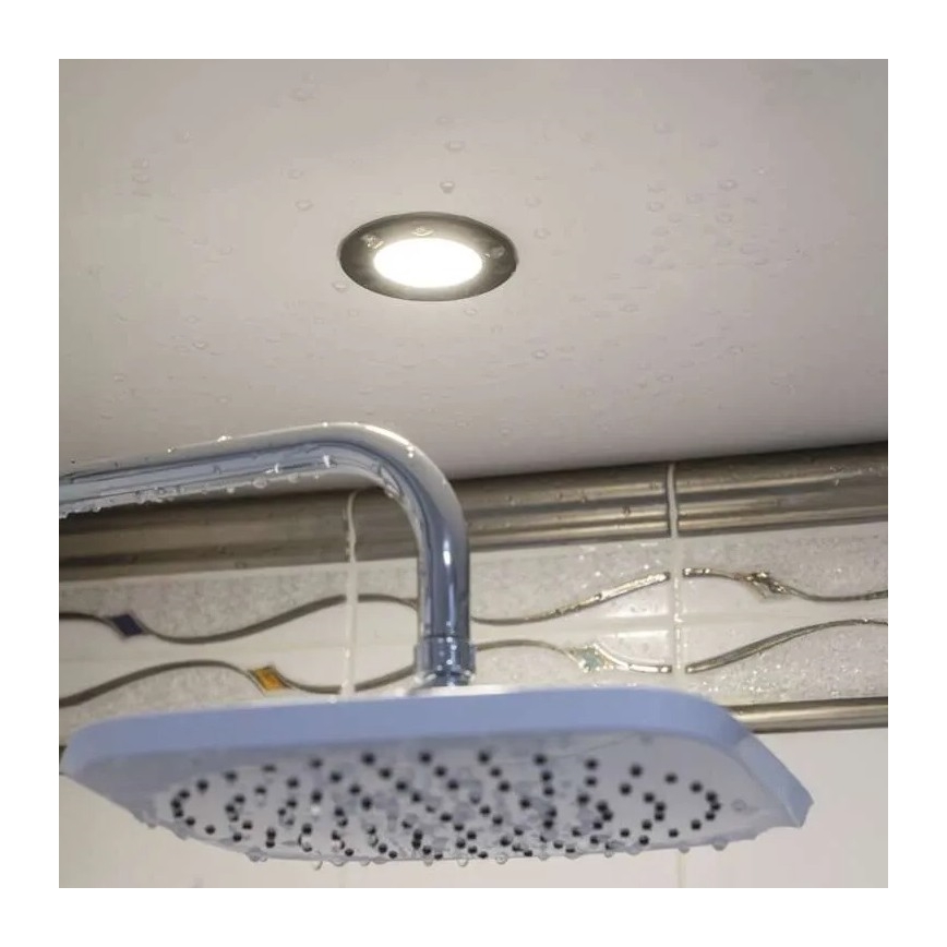 LED Podtynkowe oświetlenie łazienkowe LORI LED/4,5W/230V IP65 2700/4000K śr. 8,5 cm czarne