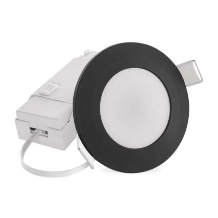 LED Podtynkowe oświetlenie łazienkowe LORI LED/4,5W/230V IP65 2700/4000K śr. 8,5 cm czarne