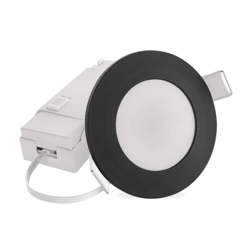 LED Podtynkowe oświetlenie łazienkowe LORI LED/4,5W/230V IP65 2700/4000K śr. 8,5 cm czarne