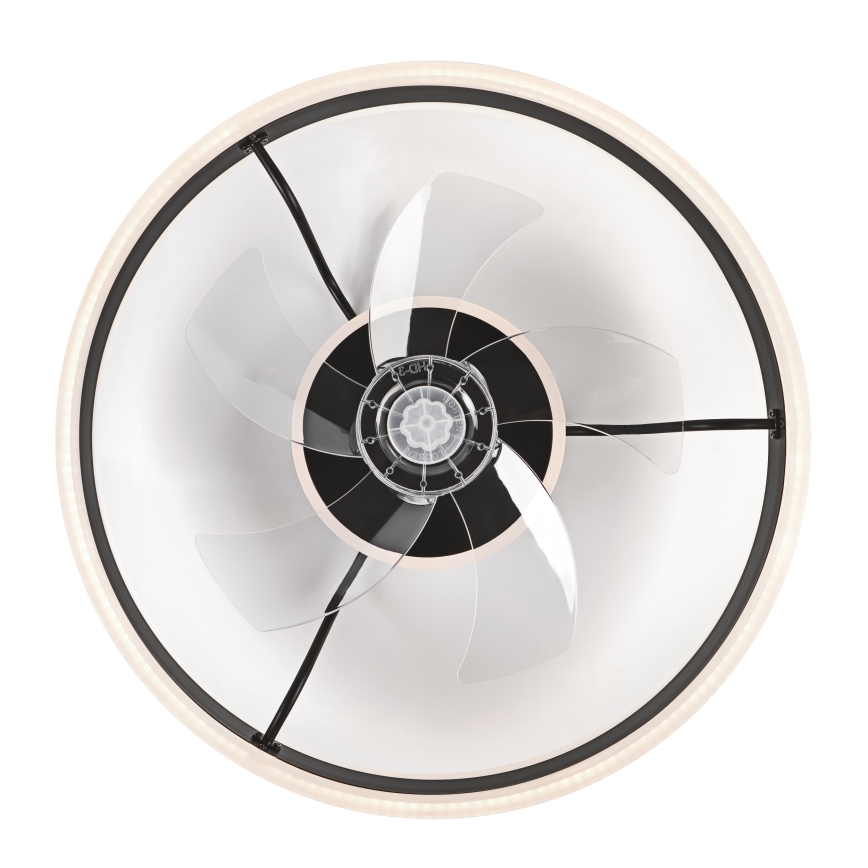 LED Regulowane oświetlenie sufitowe z wentylatorem APOLLO LED/38W/230V czarne + pilot do zdalnego sterowania