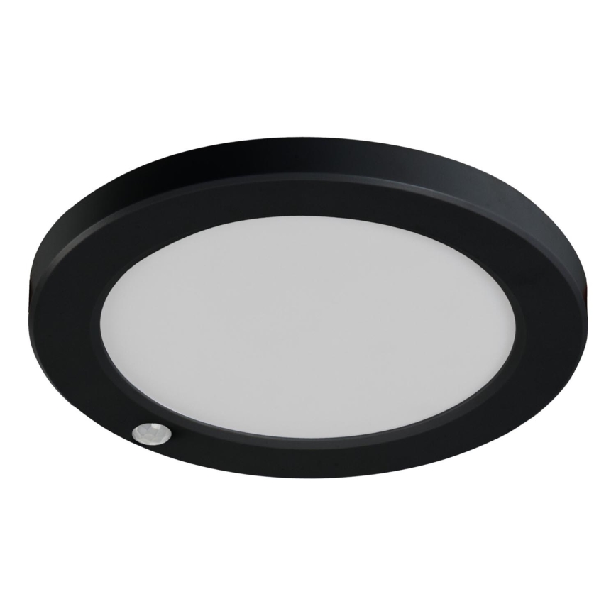 LED sufitowy/Oprawa wpuszczana z czujnikiem ruchu 2w1 ERGA LED/17W/230V 3000/4000/6500K czarny