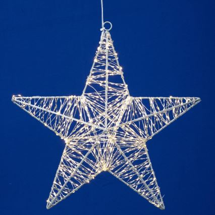 LED Świąteczna dekoracja 320xLED/230V 45 cm gwiazda ciepła biel