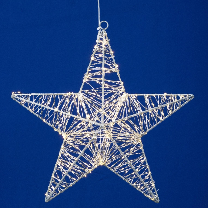 LED Świąteczna dekoracja 320xLED/230V 45 cm gwiazda ciepła biel