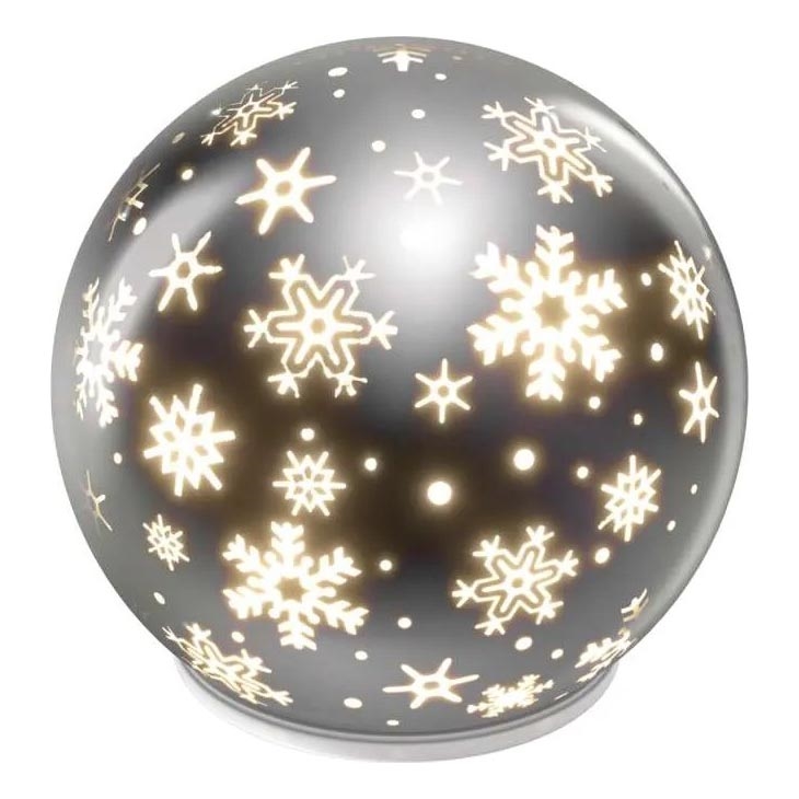 LED Świąteczna dekoracja LED/0,3W/3xAA kula śr. 12 cm