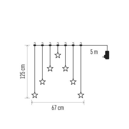 LED Świąteczna dekoracja LED/0,3W/3xAA kula śr. 12 cm