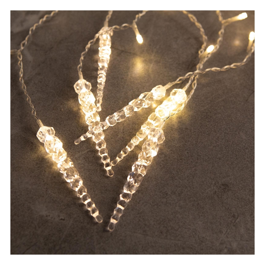 LED świąteczna kurtyna świetlna zewnętrzna 180xLED 3,5x0,7 m IP44 ciepła biała