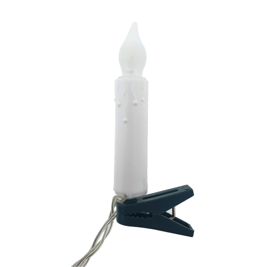 LED świąteczny łańcuch dekoracyjny 10xLED/2xAA 1,65 m ciepłe białe świeczki