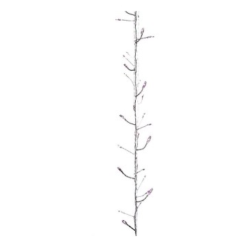LED Świąteczny łańcuch wewnętrzny NANO 100xLED/3xAA 2,9m różowy