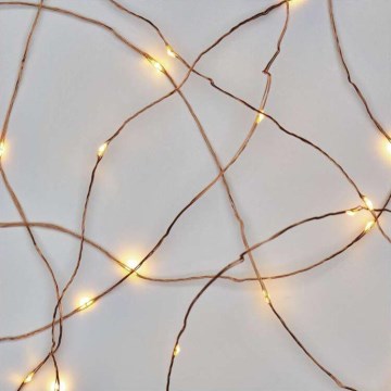LED świąteczny łańcuch zewnętrzny 40xLED/9m IP44 ciepła biała