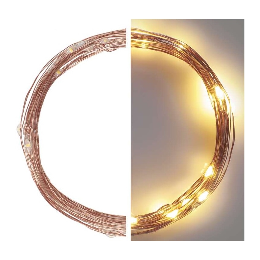 LED świąteczny łańcuch zewnętrzny 40xLED/9m IP44 ciepła biała
