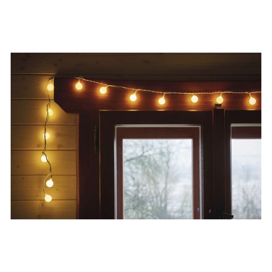 LED świąteczny łańcuch zewnętrzny 40xLED/9m IP44 ciepła biel