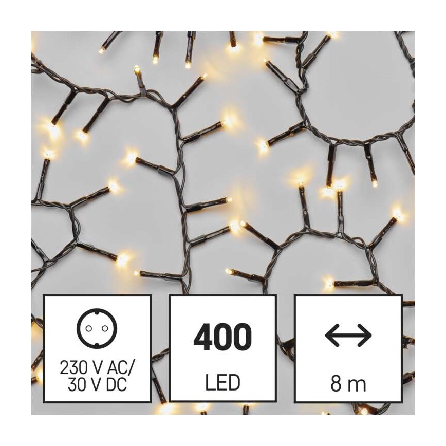 LED świąteczny zewnętrzny 400xLED/13m IP44 ciepła biała