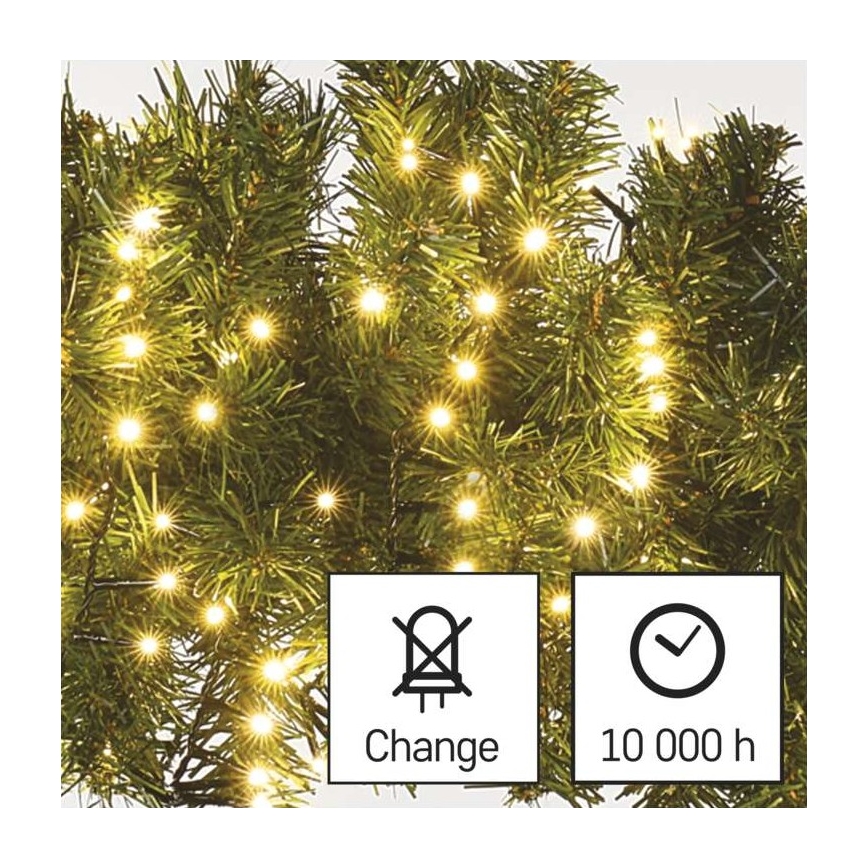 LED świąteczny zewnętrzny 400xLED/13m IP44 ciepła biała