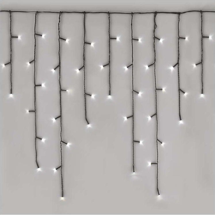 LED Świąteczny zewnętrzny łańcuch 600xLED/8 trybów 15m IP44 zimna biel