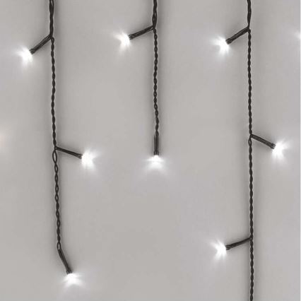 LED Świąteczny zewnętrzny łańcuch 600xLED/8 trybów 15m IP44 zimna biel