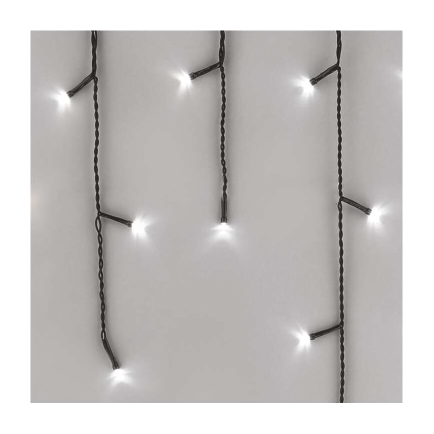 LED Świąteczny zewnętrzny łańcuch 600xLED/8 trybów 15m IP44 zimna biel