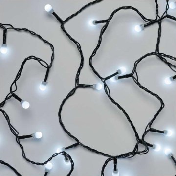 LED Świąteczny zewnętrzny łańcuch 80xLED/13m IP44 zimna biel