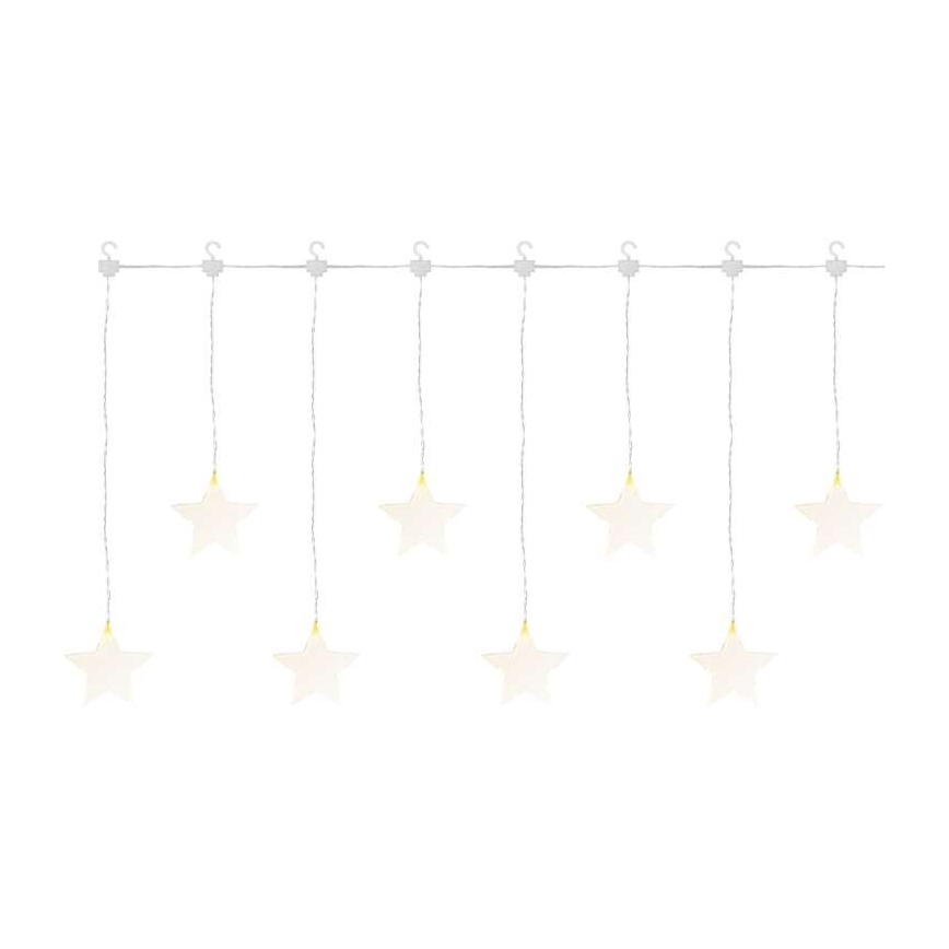 LED Świąteczny zewnętrzny łańcuch 8xLED/5,84m IP44 gwiazdy