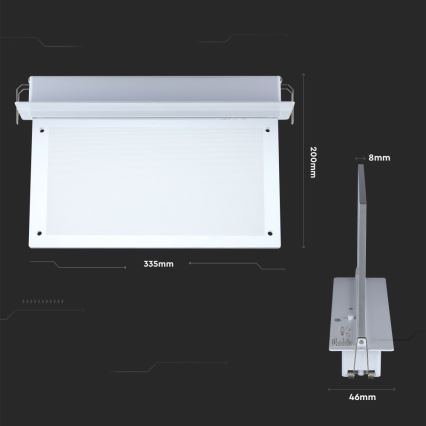 LED Światło awaryjne EMERGENCY EXIT SAMSUNG CHIP LED/2W/230V 6000K