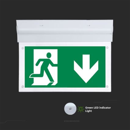 LED Światło awaryjne EMERGENCY EXIT SAMSUNG CHIP LED/2W/230V 6000K