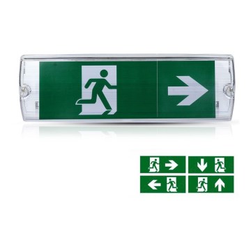 LED Światło awaryjne EMERGENCY EXIT SAMSUNG CHIP LED/4W/230V 6000K IP65
