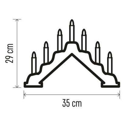 LED Świeca bożonarodzeniowa 7xLED/2xAA beżowa