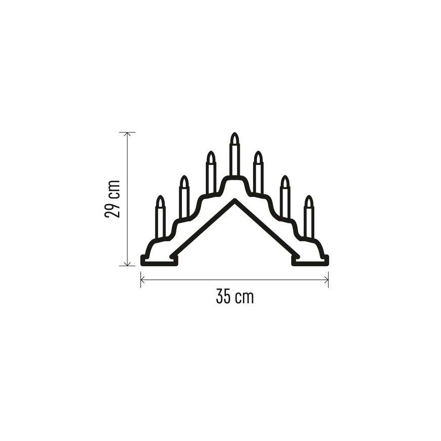 LED Świeca bożonarodzeniowa 7xLED/2xAA beżowa