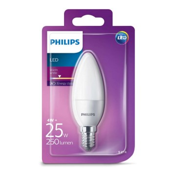 LED świeca Philips E14/4W/230V - CANDLE mleczna