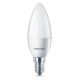 LED świeca Philips E14/4W/230V - CANDLE mleczna