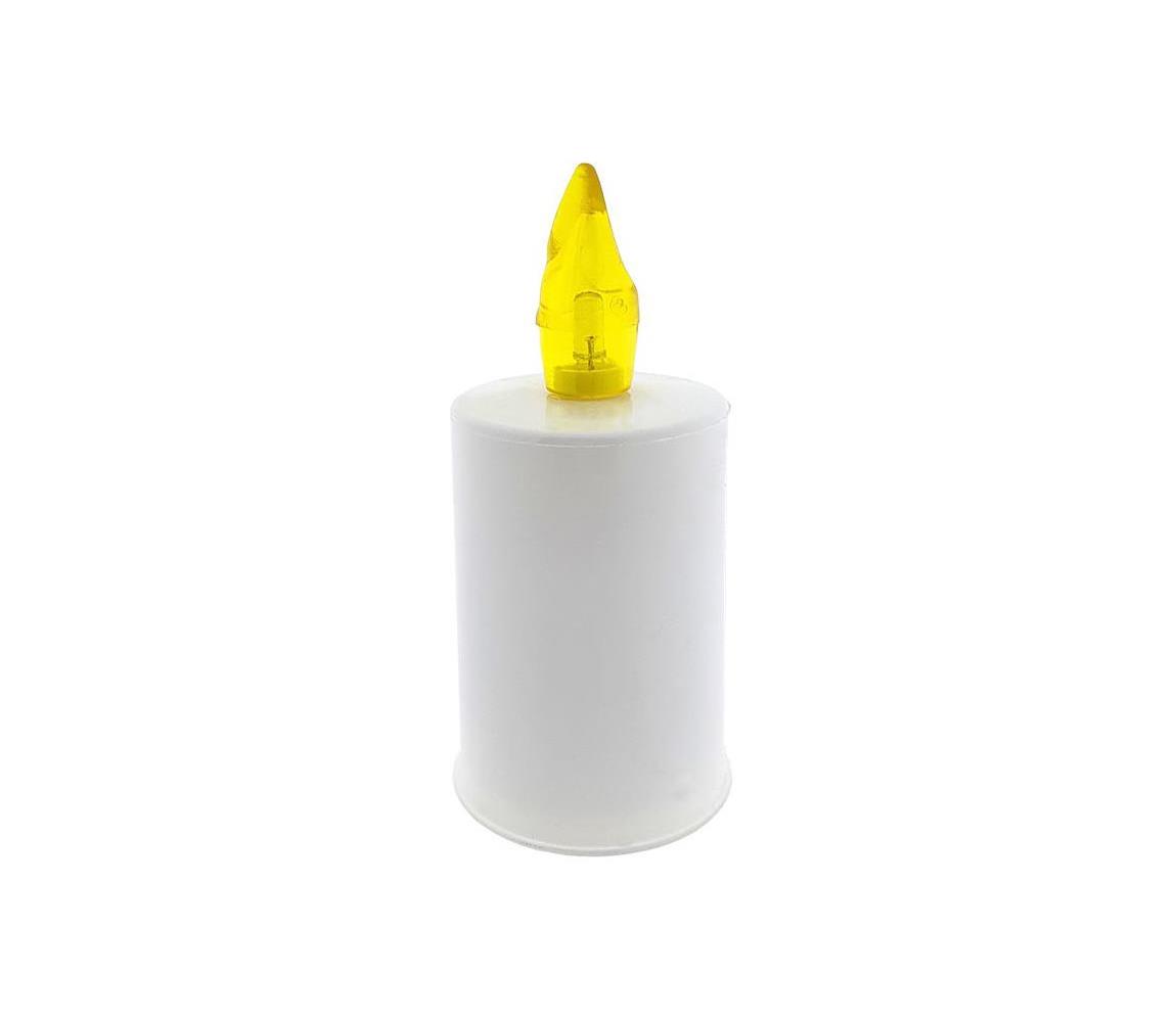 LED Świeczka LED/2xAA ciepła biel 10,8 cm biały