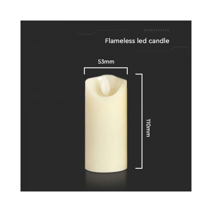 LED Świeczka LED/2xAA ciepła biel 11 cm