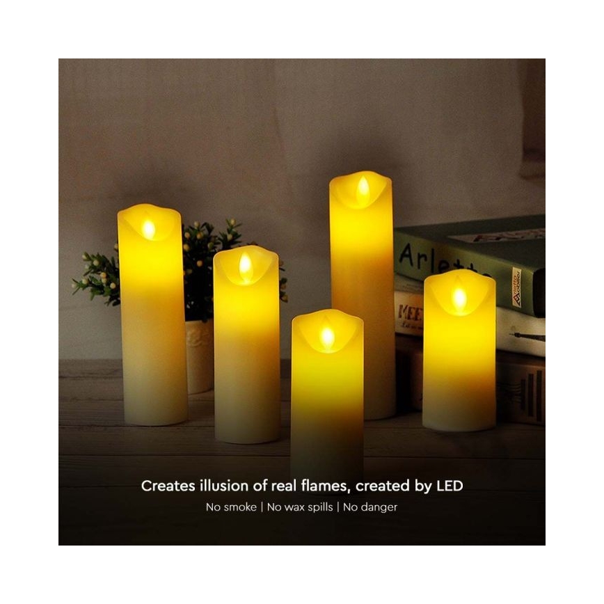 LED Świeczka LED/2xAA ciepła biel 20 cm